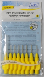 TePe inter-dental toothbrushes  (0.7mm Yellow)